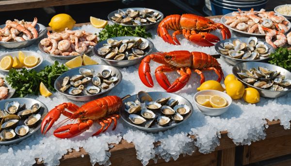 Fruits de mer et poissons frais locaux